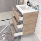 Kylpyhuoneen kaappi Aatrium Marbella, 60x46x91 cm, ruskea/valkoinen hinta ja tiedot | Kylpyhuonekaapit | hobbyhall.fi