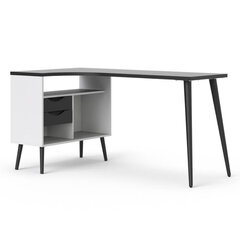 Kirjoituspöytä Aatrium, 145x81x75 cm, musta/valkoinen hinta ja tiedot | Tietokonepöydät ja työpöydät | hobbyhall.fi