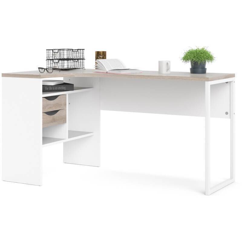 Kirjoituspöytä Aatrium, 145x81x76.8 cm, valkoinen hinta ja tiedot | Tietokonepöydät ja työpöydät | hobbyhall.fi