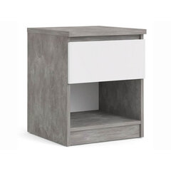 Yöpöytä Aatrium, 40x40x49.5 cm, harmaa/valkoinen hinta ja tiedot | Yöpöydät | hobbyhall.fi