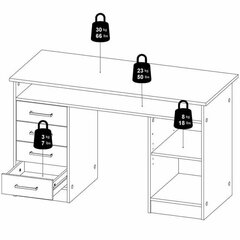 Kirjoituspöytä Aatrium, 120x55x75.6 cm, ruskea hinta ja tiedot | Tietokonepöydät ja työpöydät | hobbyhall.fi