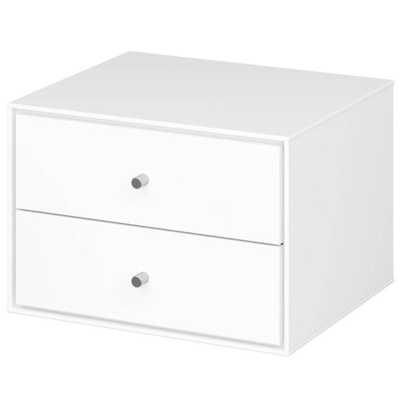 Yöpöytä Aatrium, 41x35x28 cm, valkoinen hinta ja tiedot | Yöpöydät | hobbyhall.fi