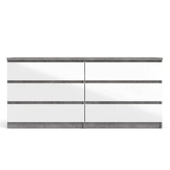 Lipasto Aatrium, 154x50x70 cm, valkoinen/harmaa hinta ja tiedot | Lipastot | hobbyhall.fi