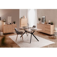 Pöytä Aatrium Onex, 90x180x75 cm, ruskea/musta hinta ja tiedot | Ruokapöydät | hobbyhall.fi