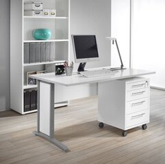 Kirjoituspöytä Aatrium, 120x80 cm, valkoinen hinta ja tiedot | Tietokonepöydät ja työpöydät | hobbyhall.fi