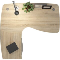 Kirjoituspöytä Aatrium, 159x150x75,5 cm, ruskea hinta ja tiedot | Tietokonepöydät ja työpöydät | hobbyhall.fi