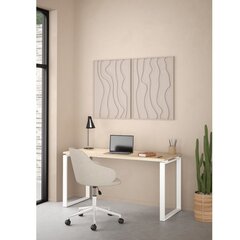Kirjoituspöytä Aatrium, 150x60x75 cm, valkoinen/ruskea hinta ja tiedot | Tietokonepöydät ja työpöydät | hobbyhall.fi