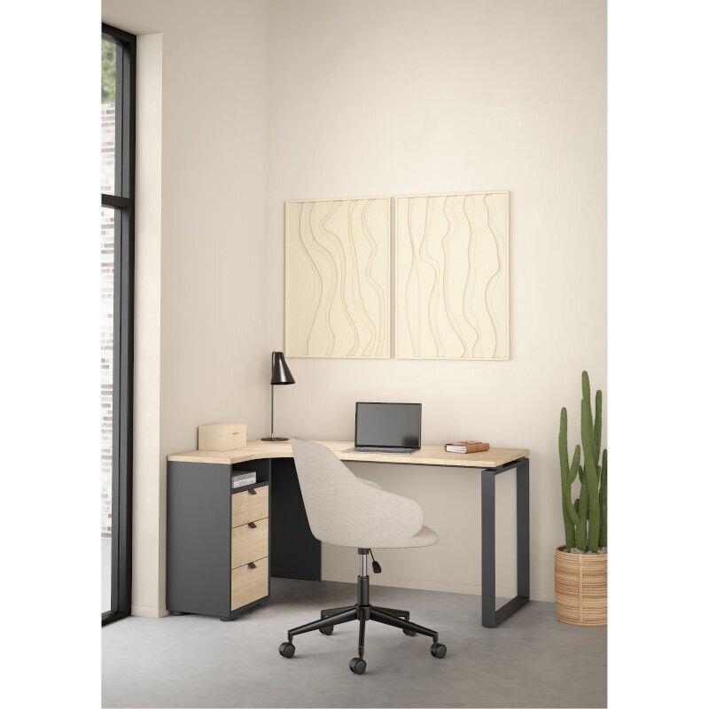 Kirjoituspöytä Aatrium, 150x99x75 cm, ruskea/musta hinta ja tiedot | Tietokonepöydät ja työpöydät | hobbyhall.fi