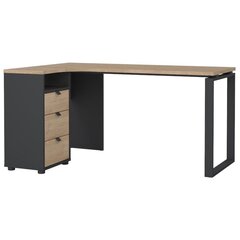 Kirjoituspöytä Aatrium, 150x99x75 cm, ruskea/musta hinta ja tiedot | Tietokonepöydät ja työpöydät | hobbyhall.fi