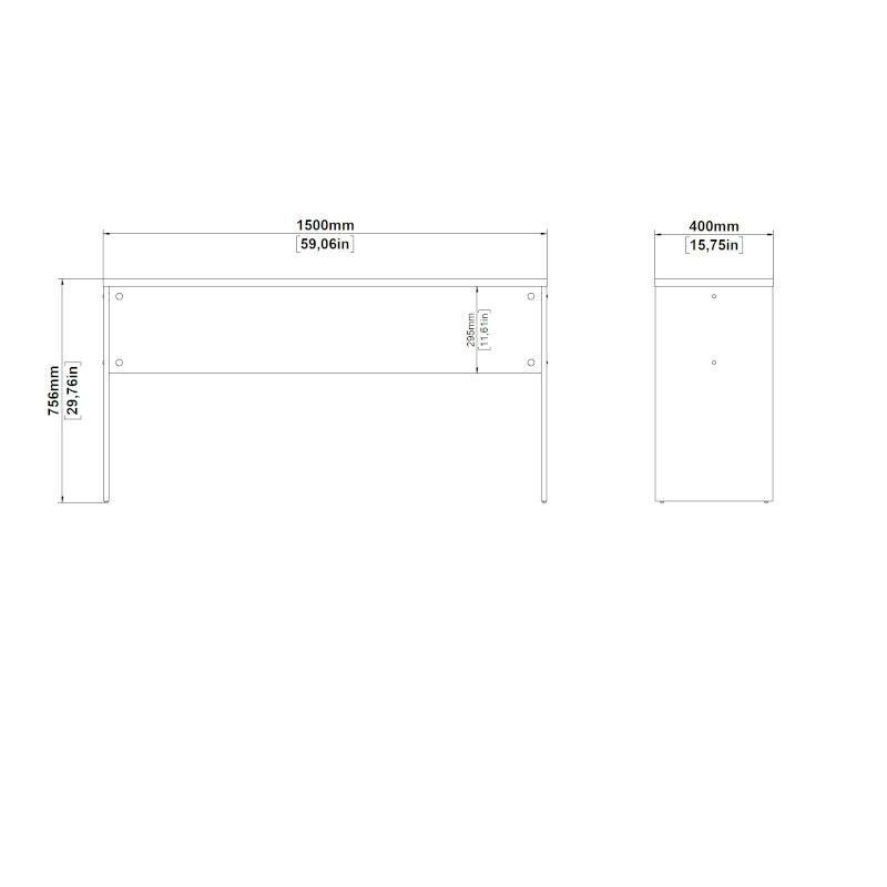 Kirjoituspöytä Aatrium, 150x40x75 cm, musta hinta ja tiedot | Tietokonepöydät ja työpöydät | hobbyhall.fi