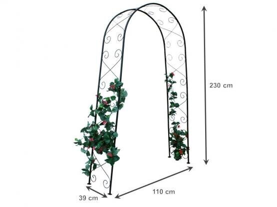 Garden Line metallikaari kasveille, 110x39x230 cm hinta ja tiedot | Kukkatelineet ja kukkapöydät | hobbyhall.fi