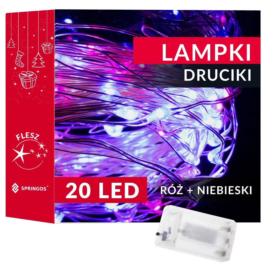 LED-valosarja paristoilla (20 lediä) hinta ja tiedot | Jouluvalot | hobbyhall.fi