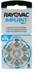 Elementit kuulokojeimplantteihin Rayovac Implant PRO+ PR44 675, 60 kpl hinta ja tiedot | Paristot | hobbyhall.fi