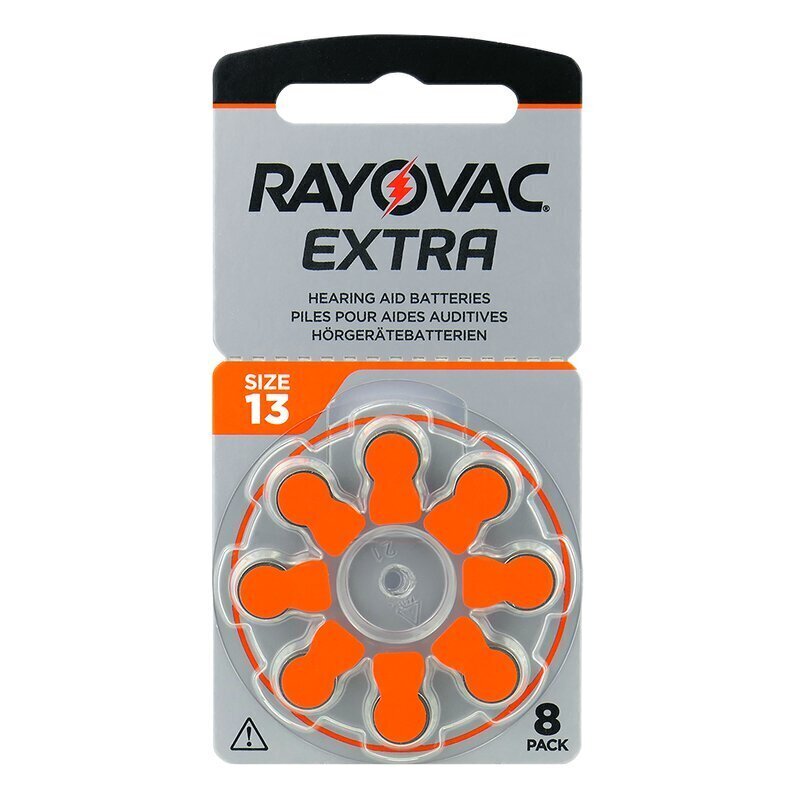 Kuulokojeiden paristot Rayovac Extra PR48 13, 8 kpl hinta ja tiedot | Paristot | hobbyhall.fi