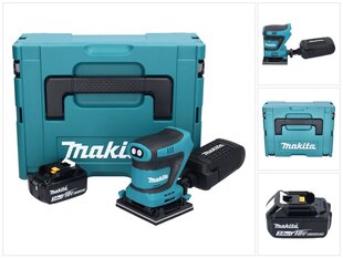 Makita DBO 480 F1J akkuepäkeskohiomakone 18 V 112 x 102 mm + 1x akku 3,0 Ah + Makpac - ilman laturia hinta ja tiedot | Hiomakoneet | hobbyhall.fi