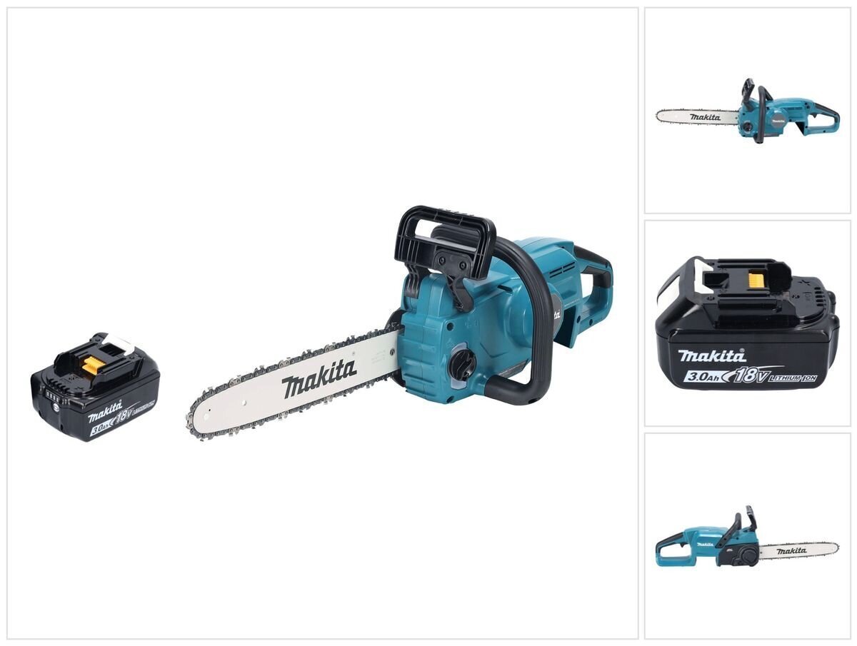 Makita DUC 357 FX2 akkumoottorisaha 18 V 35 cm 7,7 m/s + 1x akku 3,0 Ah - ilman laturia hinta ja tiedot | Sahat ja sirkkelit | hobbyhall.fi