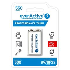 EverActive 6F22/9V 550 mAh hinta ja tiedot | everActive Kodin remontointi | hobbyhall.fi