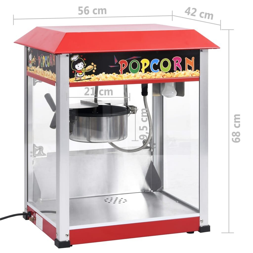 vidaXL Popcornlaite teflon-kattilalla 1 400 W hinta ja tiedot | Muut keittiökoneet | hobbyhall.fi