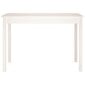 vidaXL Ruokapöytä valkoinen 110x55x75 cm täysi mänty hinta ja tiedot | Ruokapöydät | hobbyhall.fi