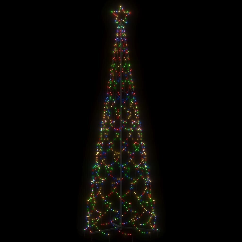vidaXL Kartio joulukuusi 500 värikästä LED-valoa 100x300 cm hinta ja tiedot | Joulukoristeet | hobbyhall.fi