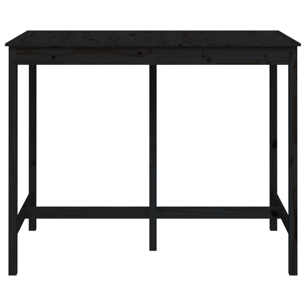 vidaXL Baaripöytä musta 140x80x110 cm täysi mänty hinta ja tiedot | Ruokapöydät | hobbyhall.fi