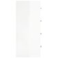 vidaXL Senkki 4 vetolaatikolla 60x30,5x71 cm korkeakiilto valkoinen hinta ja tiedot | Olohuoneen kaapit ja lipastot | hobbyhall.fi