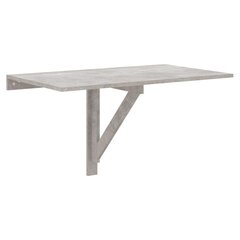 vidaXL Klaffipöytä seinälle betoninharmaa 100x60x56 cm tekninen puu hinta ja tiedot | Puutarhapöydät | hobbyhall.fi