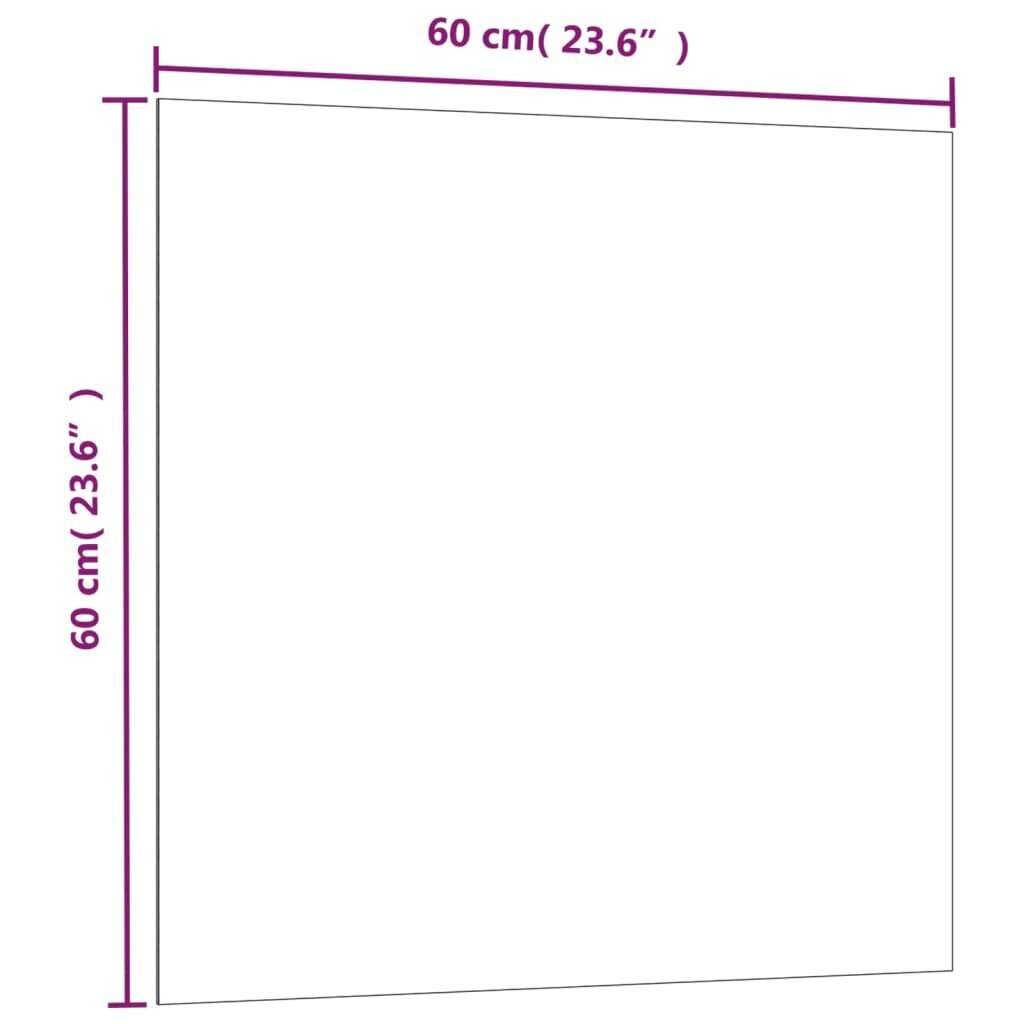 vidaXL Seinäkiinnitteinen magneettitaulu musta 60x60 cm karkaistu lasi hinta ja tiedot | Toimistotarvikkeet | hobbyhall.fi