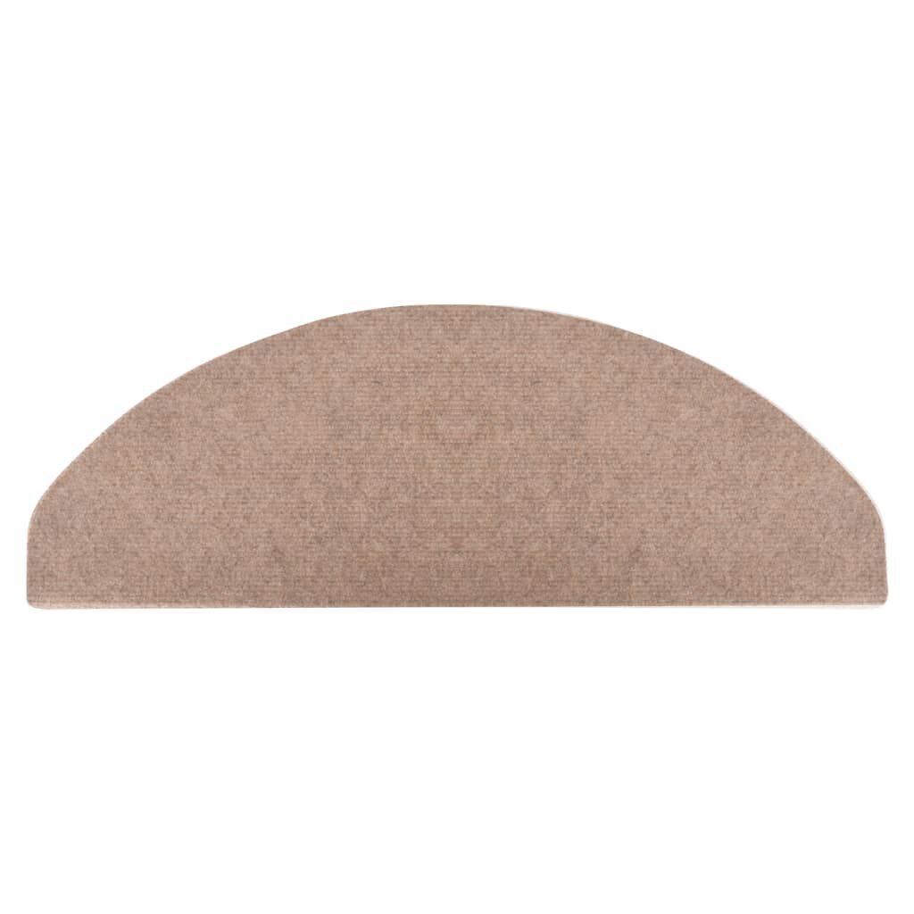 vidaXL Itsekiinnittyvät porrasmatot 10 kpl beige 65x22,5x3,5 cm hinta ja tiedot | Isot matot | hobbyhall.fi