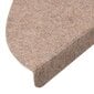 vidaXL Itsekiinnittyvät porrasmatot 10 kpl beige 65x22,5x3,5 cm hinta ja tiedot | Isot matot | hobbyhall.fi