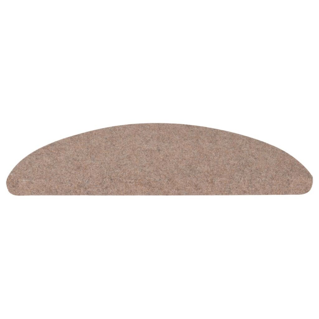 vidaXL Itsekiinnittyvät porrasmatot 10 kpl beige 65x22,5x3,5 cm hinta ja tiedot | Isot matot | hobbyhall.fi