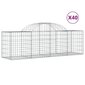 vidaXL Kaarevat kivikorit 40 kpl 200x50x60/80 cm galvanoitu rauta hinta ja tiedot | Aidat ja tarvikkeet | hobbyhall.fi