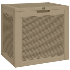 vidaXL Puutarhan varastoarkku vaaleanruskea 55,5x43x53 cm polypropeeni hinta ja tiedot | Säilytyslaatikot ja -korit | hobbyhall.fi