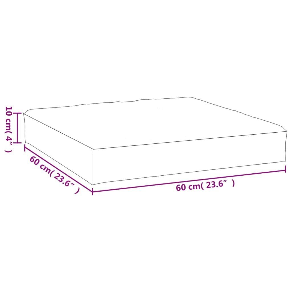 vidaXL Lavatyyny lehtikuvio 60x60x8 cm oxford kangas hinta ja tiedot | Istuintyynyt, pehmusteet ja päälliset | hobbyhall.fi