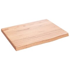 vidaXL Seinähylly vaaleanruskea 40x30x2 cm käsitelty täystammi hinta ja tiedot | Hyllyt | hobbyhall.fi