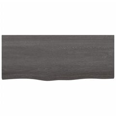 vidaXL Seinähylly tummanruskea 100x40x(2-4) cm käsitelty täystammi hinta ja tiedot | Hyllyt | hobbyhall.fi