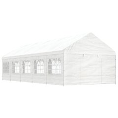 vidaXL Huvimaja katolla valkoinen 11,15x4,08x3,22 m polyeteeni hinta ja tiedot | Puutarhapaviljongit | hobbyhall.fi