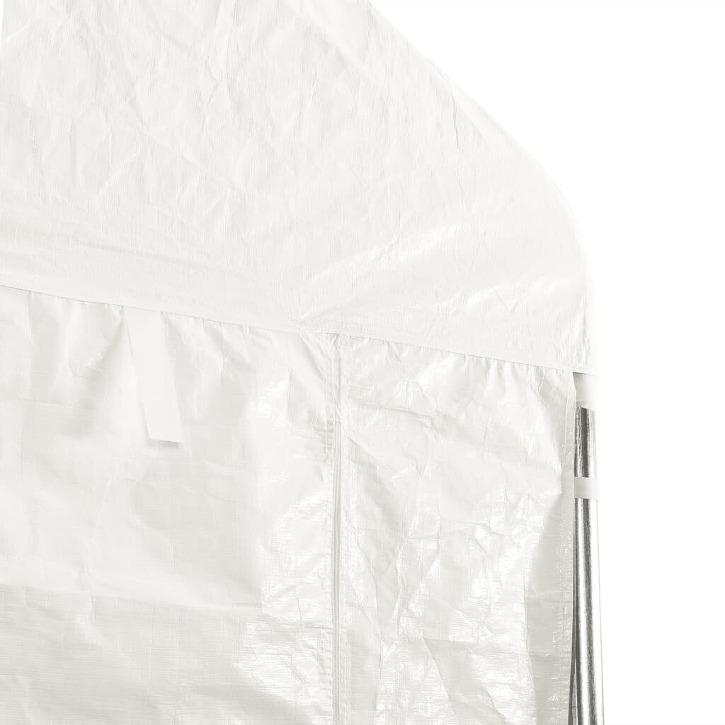 vidaXL Huvimaja katolla valkoinen 11,15x4,08x3,22 m polyeteeni hinta ja tiedot | Puutarhapaviljongit | hobbyhall.fi