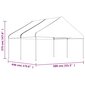 vidaXL Huvimaja katolla valkoinen 4,46x5,88x3,75 m polyeteeni hinta ja tiedot | Puutarhapaviljongit | hobbyhall.fi