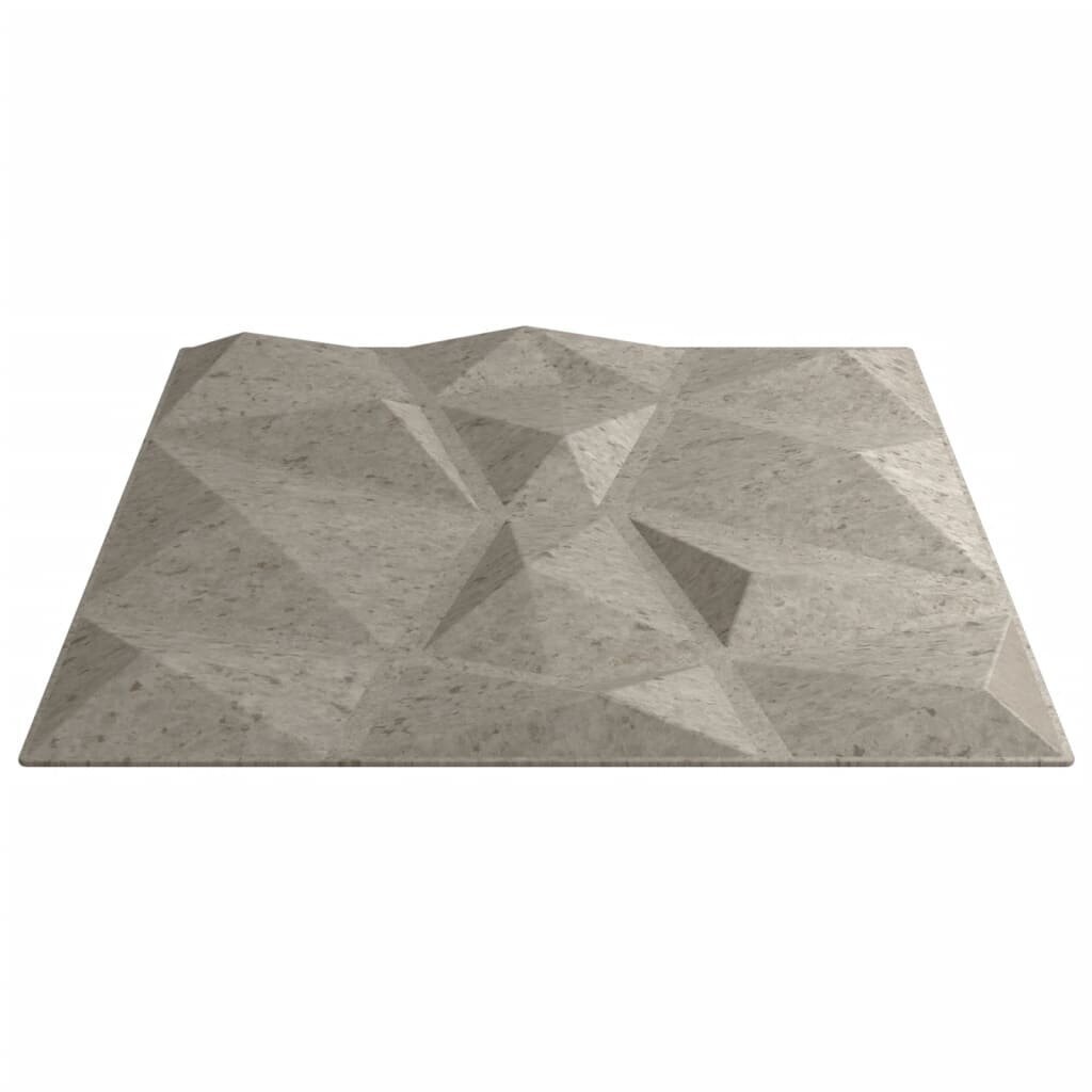 vidaXL Seinäpaneelit 48 kpl betoninharmaa 50x50 cm EPS 12 m² timantti hinta ja tiedot | Sisustuspaneelit | hobbyhall.fi