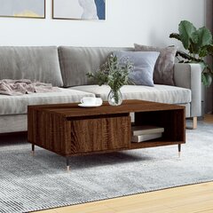 vidaXL Sohvapöytä ruskea tammi 90x60x35 cm tekninen puu hinta ja tiedot | Sohvapöydät | hobbyhall.fi