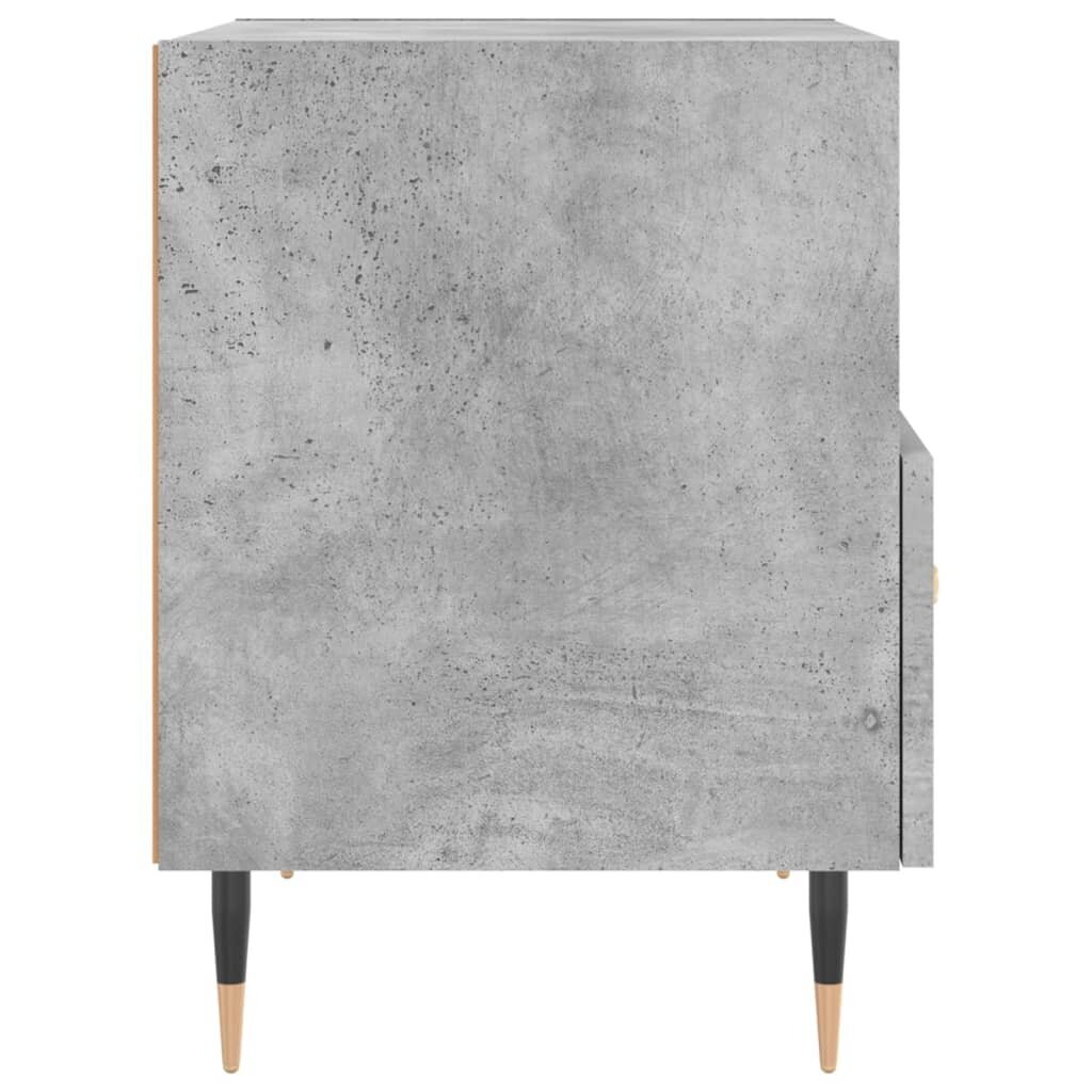 vidaXL Yöpöytä betoninharmaa 40x35x47,5 cm tekninen puu hinta ja tiedot | Yöpöydät | hobbyhall.fi