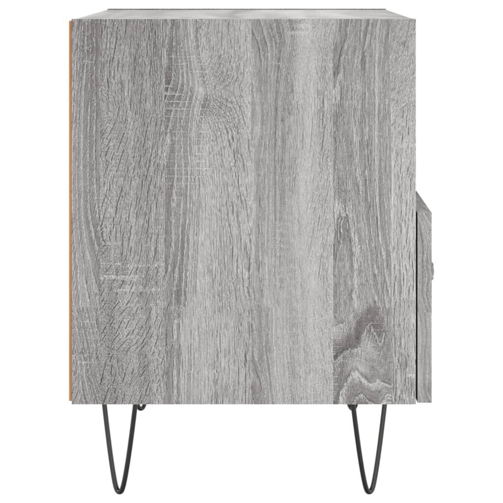 vidaXL Yöpöydät 2 kpl harmaa Sonoma 40x35x47,5 cm tekninen puu hinta ja tiedot | Yöpöydät | hobbyhall.fi