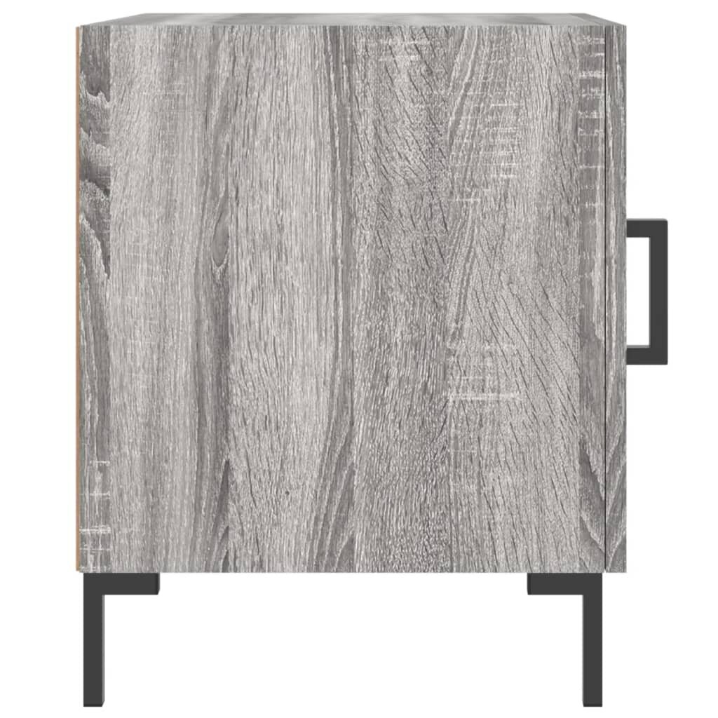 vidaXL Yöpöytä harmaa Sonoma 40x40x50 cm tekninen puu hinta ja tiedot | Yöpöydät | hobbyhall.fi