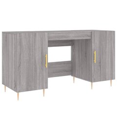 vidaXL Työpöytä harmaa Sonoma 140x50x75 cm tekninen puu hinta ja tiedot | Tietokonepöydät ja työpöydät | hobbyhall.fi