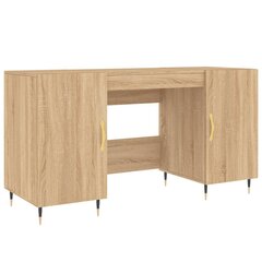 vidaXL Työpöytä Sonoma-tammi 140x50x75 cm tekninen puu hinta ja tiedot | Tietokonepöydät ja työpöydät | hobbyhall.fi