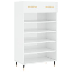 vidaXL Kenkäkaappi korkeakiilto valkoinen 60x35x105 cm tekninen puu hinta ja tiedot | Kenkäkaapit ja -hyllyt | hobbyhall.fi