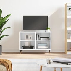 vidaXL TV-taso korkeakiilto valkoinen 69,5x30x50 cm tekninen puu hinta ja tiedot | TV-tasot | hobbyhall.fi