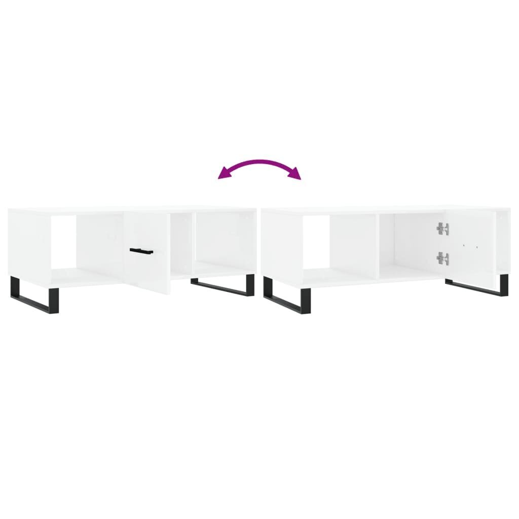 vidaXL Sohvapöytä korkeakiilto valkoinen 102x50x40 cm tekninen puu hinta ja tiedot | Sohvapöydät | hobbyhall.fi