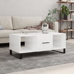 vidaXL Sohvapöytä korkeakiilto valkoinen 102x50x40 cm tekninen puu hinta ja tiedot | Sohvapöydät | hobbyhall.fi